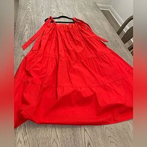 Moodie Red Dress With Tie Straps